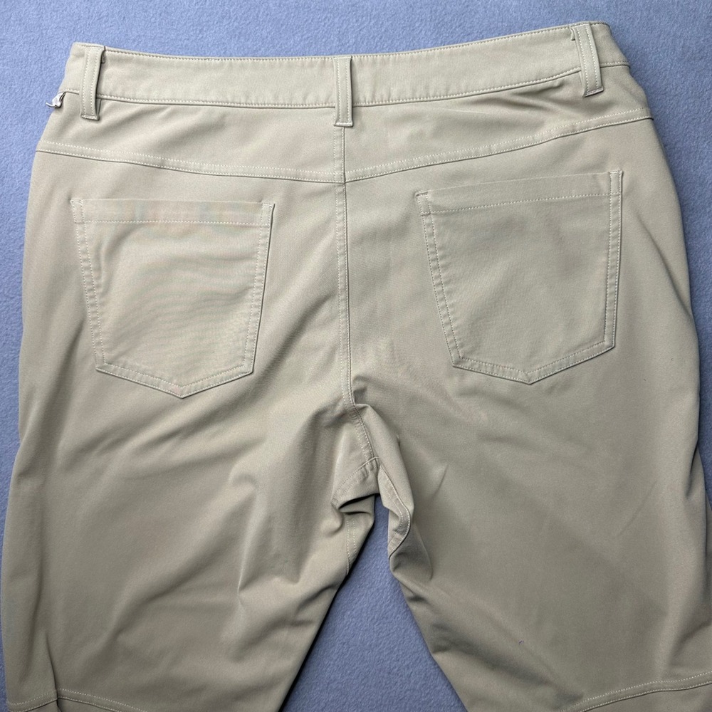 Lululemon Commission Slim Fit Pants Mens 32 Khaki Tan Tech Chino 32x30 - Picture 12 of 13